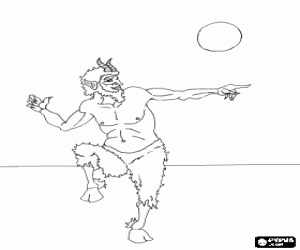 Colora Un fauno, un essere mitologico