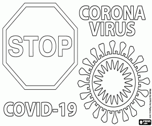 Colora Fermare Corona Virus Covid-19