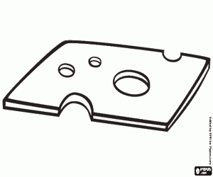 Colora Fetta di formaggio emmental