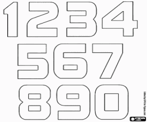 Colora Figure da 1 a 9 e 0