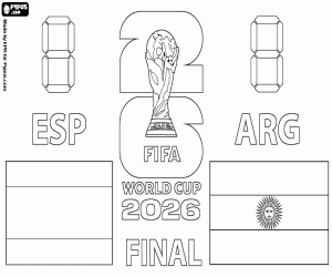 Colora Finale della Coppa del Mondo FIFA 2026