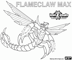 Colora Flameclaw Max,Invizimals Le creature ombra