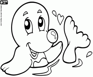 Colora Una foca in acqua