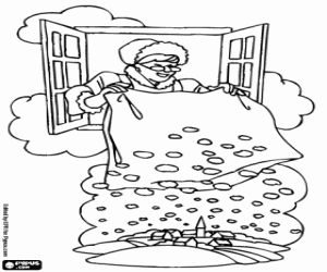 Colora Frau Holle, personaggio di favola tedesca