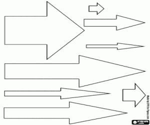 Colora Frecce di diverse dimensioni