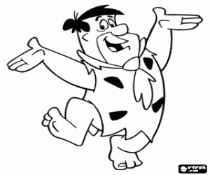 Colora Fred Flintstone, il protagonista
