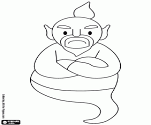 Colora Genio della lampada di Aladino