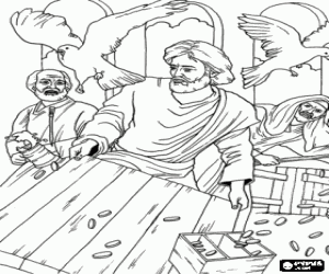 Colora Gesù nel tempio