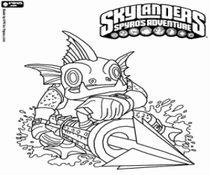 Colora Gill Grunt, un Skylander di acqua