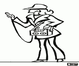 Colora Una giornalista in un'intervista