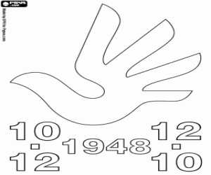 Colora Giornata dei diritti umani