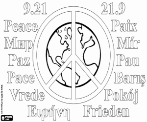 Colora Giornata della pace, 21 settembre