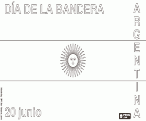 Colora Il giorno della bandiera argentina