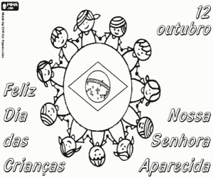 Colora Il giorno dei bambini in Brasile