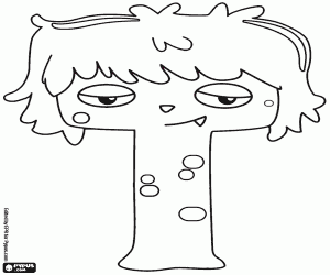 Colora Il giovane mostro della lettera T