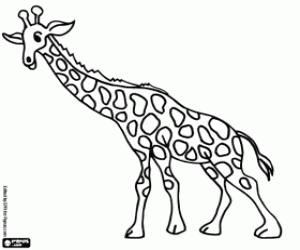 Colora Giraffa con il collo in avanti