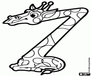 Colora Una giraffa seduta, il numero 7
