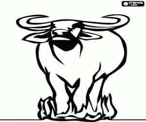 Colora Uno gnu nella savana africana