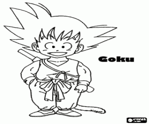 Colora Goku, il guerriero Saiyan bambino