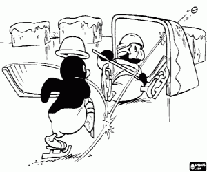 Colora Il gol di Pingu in hockey su ghiaccio