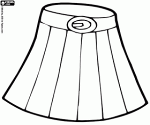 Colora Gonna a pieghe con cintura