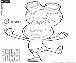 Colora Goomo, un bambino felice di Jelly Jam