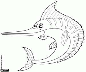 Colora Un grande pesce spada