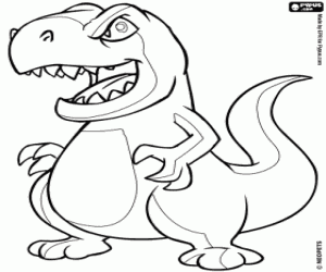Colora Grarrl, il dinosauro di Neopets
