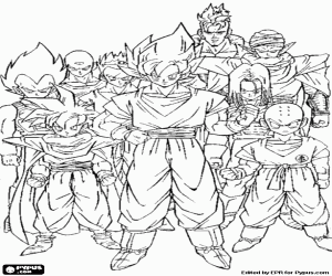 Colora Gruppo di personaggi di Dragon Ball