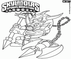 Colora Il guerriero Skylander Voodood