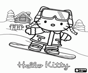 Colora Hello Kitty con il surf di neve