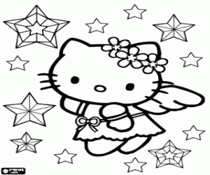 Colora HelloKitty, Angelo di Natale