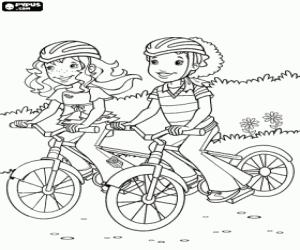 Colora Holly e Carrie con mountain bike