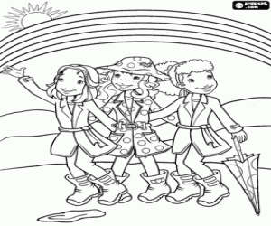 Colora Holly Hobbie e l'arcobaleno