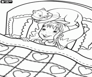 Colora Holly Hobbie nel letto