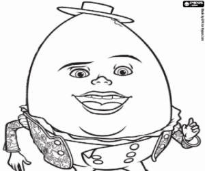 Colora Humpty Dumpty, un personaggio