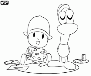 Colora I disegni di Pocoyo e Pato