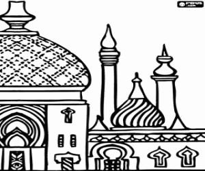 Colora I minareti di una moschea