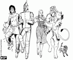 Colora I personaggi de Il mago di Oz