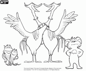 Colora I pesci, i cigni e Pip