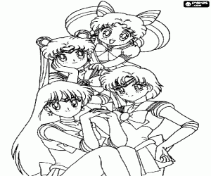 Colora I quattro principali Sailor Soldiers
