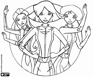 Colora I protagonisti di Totally Spies
