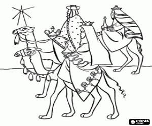 Colora I Re Magi e la stella