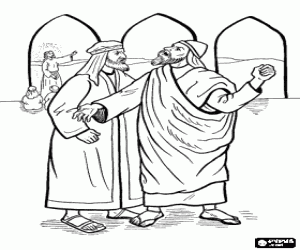 Colora I sacerdoti sono arrabbiati con Gesù