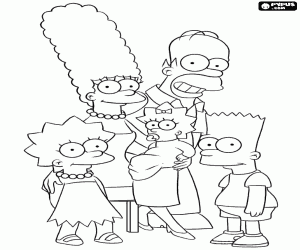 Colora I Simpson, un ritratto di famiglia