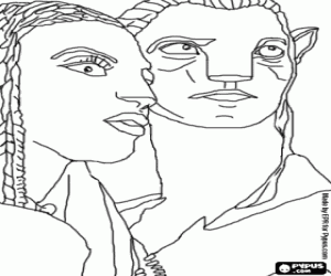 Colora Il avatar na'vi di Jake e Neytiri 