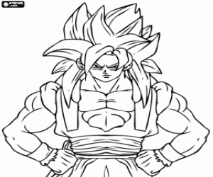 Colora Il guerriero super saiyan Son Goku