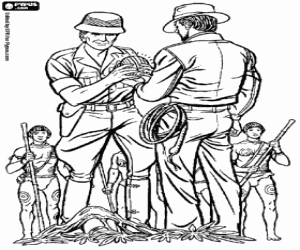 Colora Indiana Jones, Belloq e l'idolo