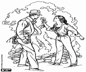 Colora Indiana Jones e Marion