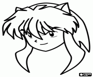 Colora Inuyasha, il volto del protagonista